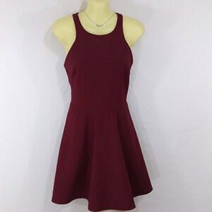 ELIZABETH & JAMES DRESS FIT & FLARE BURGUNDY SKATER "MAGDALENA"EXCELLENT…